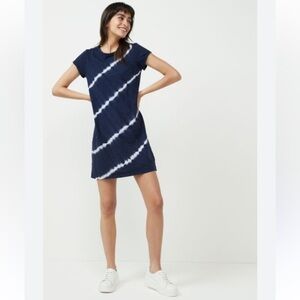Gap all over stripe knit jersey tshirt dress